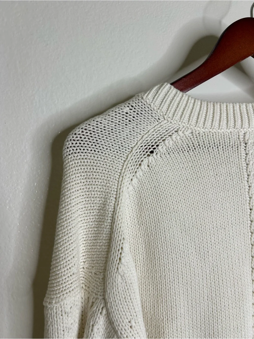 NWT J. Crew Cotton-Blend V-neck Pullover Sweater in Ivory Size Small